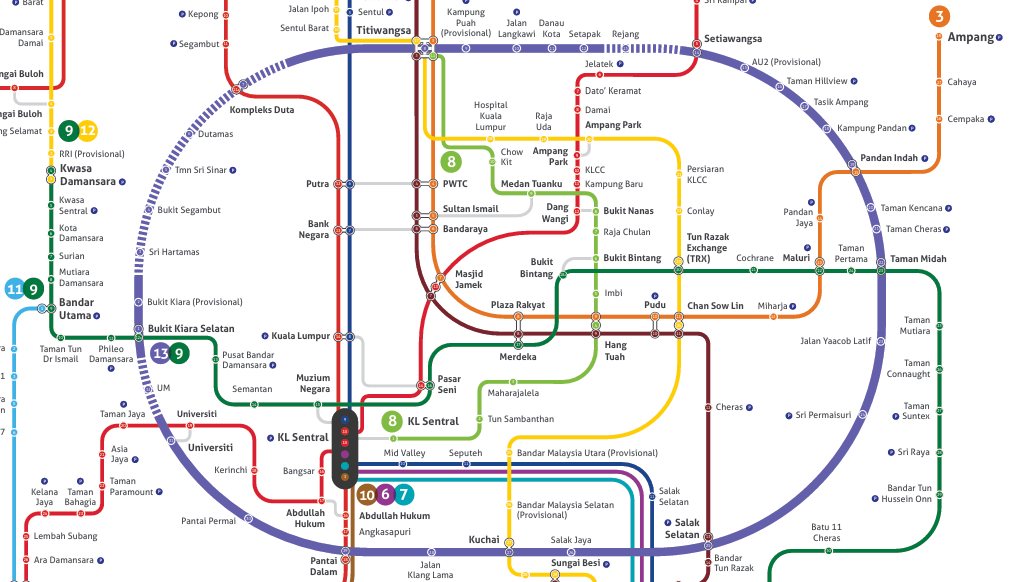 Rangkaian LRT dan MRT